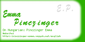 emma pinczinger business card